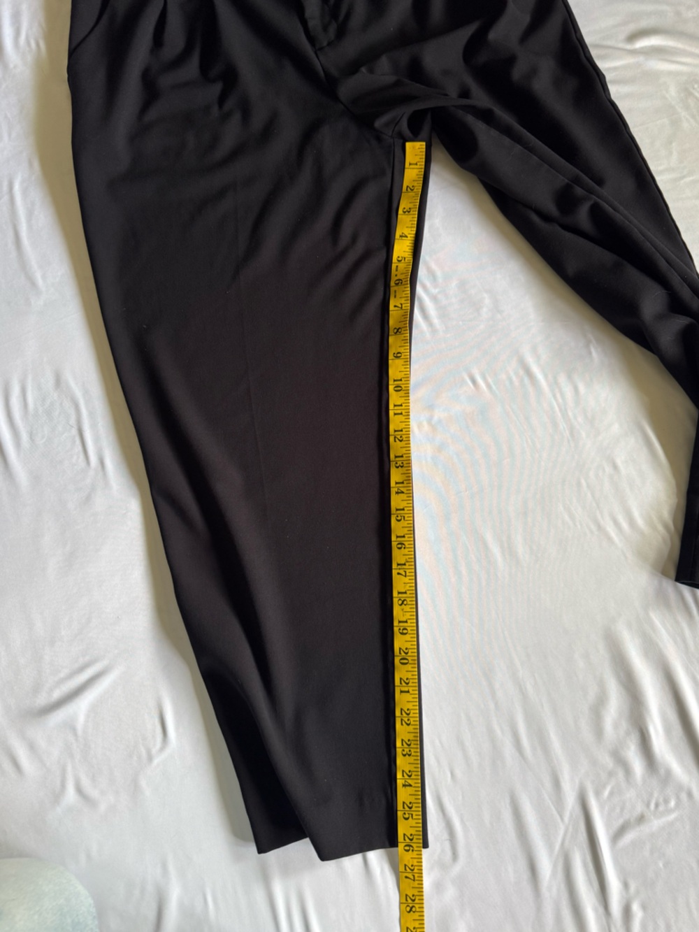 A New Day Black Tapered Dress Pants Size 14 Work Office Career Stretch Ankle - Picture 5 of 6